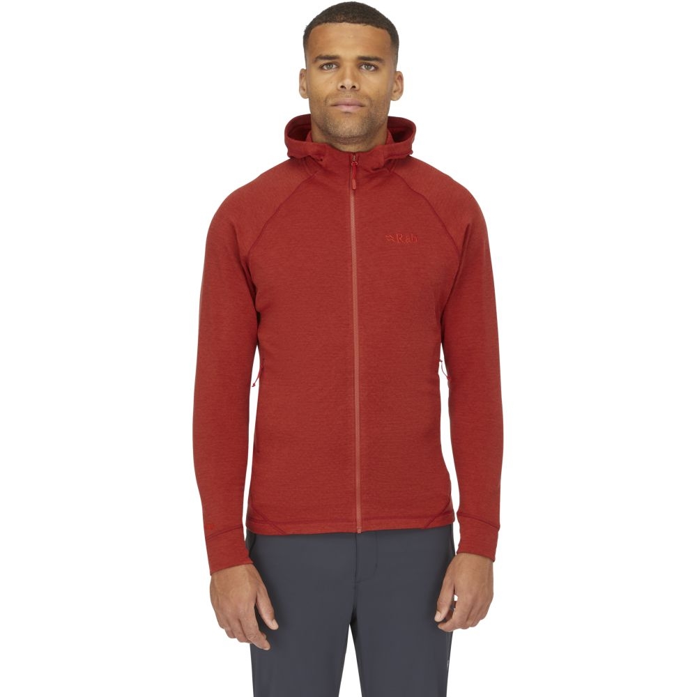 Rab Nexus Hoody Tuscan Red QFF-70-TRD fleeces en truien online bestellen bij Kathmandu Outdoor & Travel