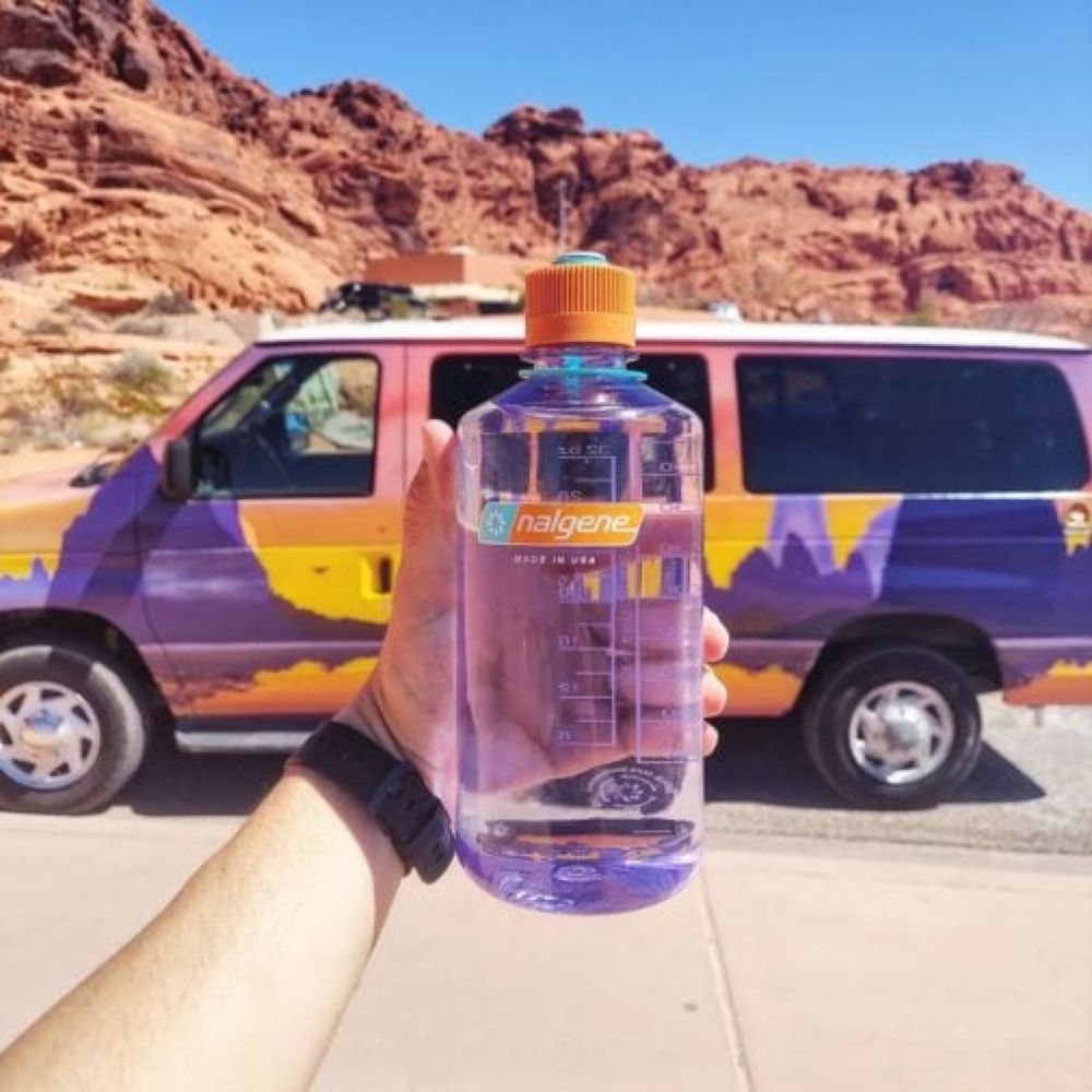 Nalgene Narrow-Mouth 1L Amethyst Sustain N2021-0132 drinkflessen en thermosflessen online bestellen bij Kathmandu Outdoor & Travel