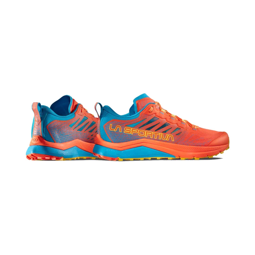 La Sportiva Jackal II Cherry Tomato/Tropic Blue 56J322614 wandelschoenen heren online bestellen bij Kathmandu Outdoor & Travel