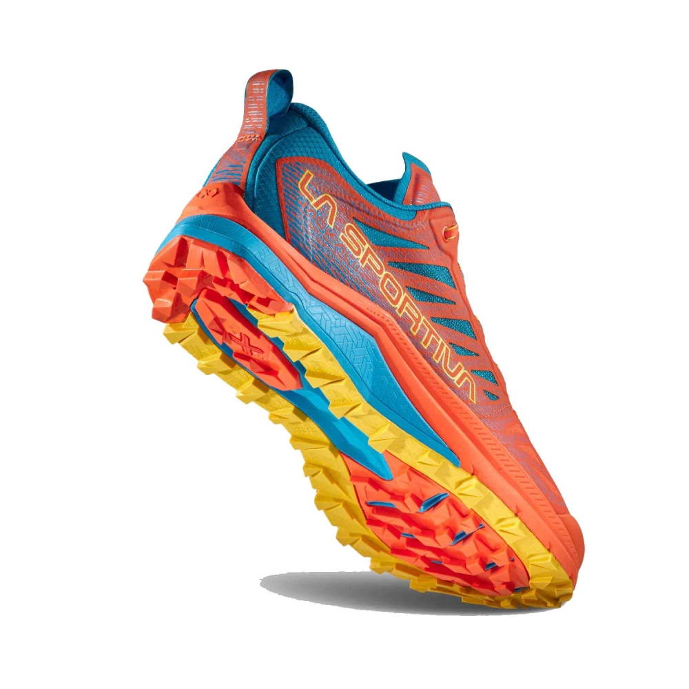 La Sportiva Jackal II Cherry Tomato/Tropic Blue 56J322614 wandelschoenen heren online bestellen bij Kathmandu Outdoor & Travel
