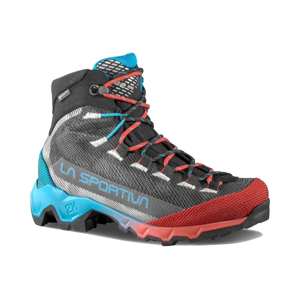 La Sportiva Aequilibrium Hike Woman Gtx Carbon/Malibu Blue G00B02 wandelschoenen dames online bestellen bij Kathmandu Outdoor & Travel