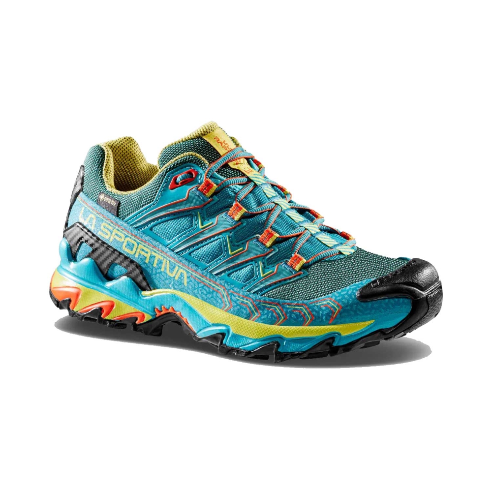 La Sportiva Ultra Raptor II Woman Gtx  Lagoon/Green Banana ZFHS056-B38E28 wandelschoenen dames online bestellen bij Kathmandu Outdoor & Travel