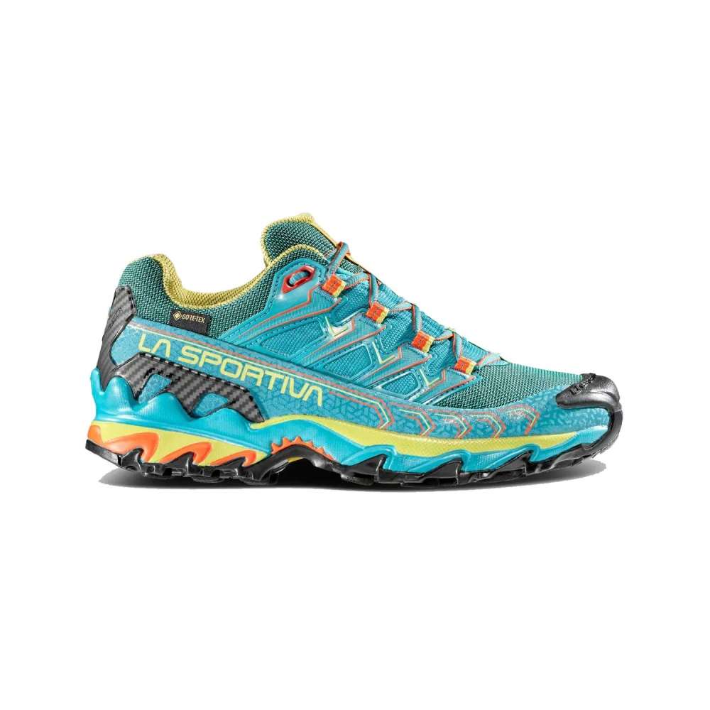 La Sportiva Ultra Raptor II Woman Gtx  Lagoon/Green Banana ZFHS056-B38E28 wandelschoenen dames online bestellen bij Kathmandu Outdoor & Travel
