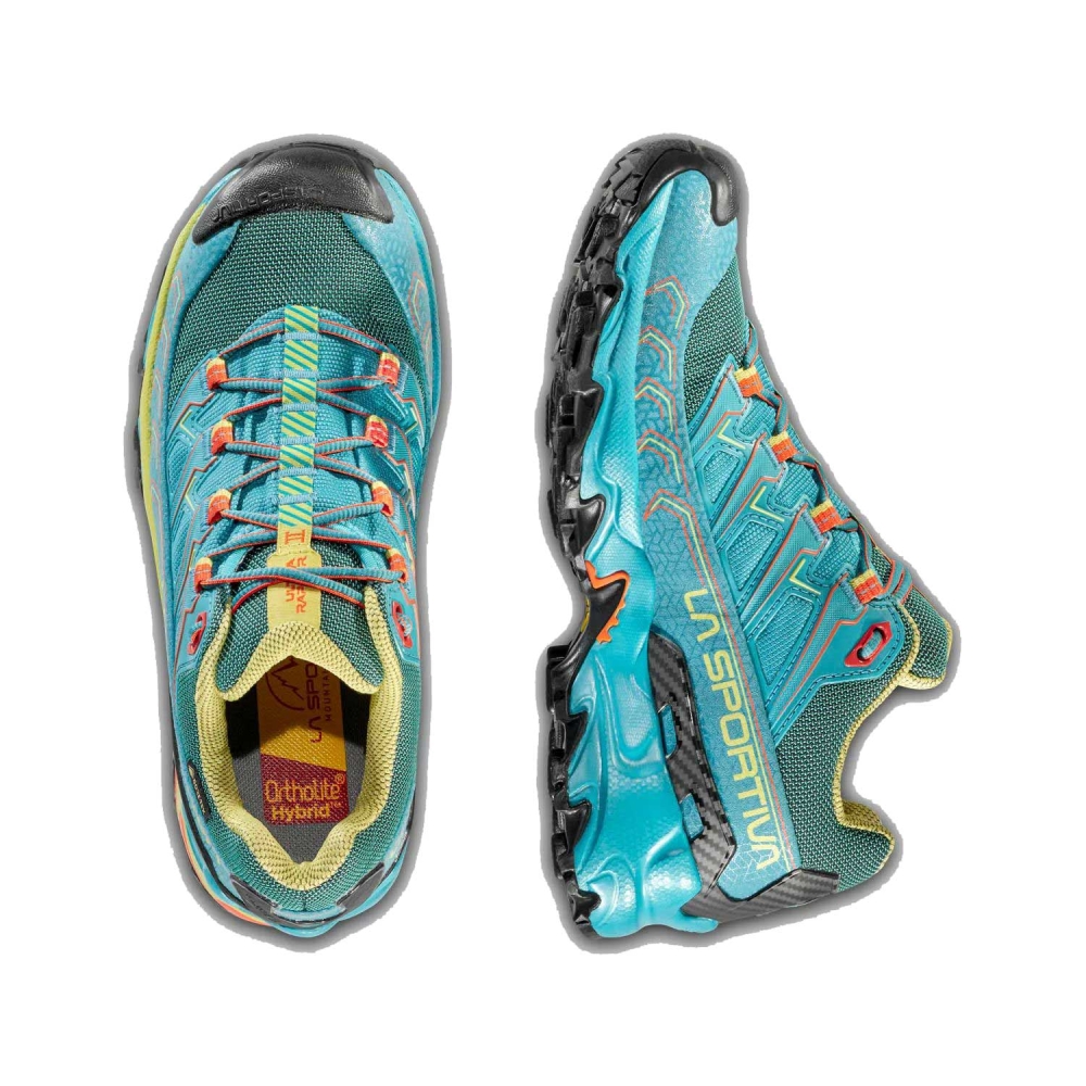 La Sportiva Ultra Raptor II Woman Gtx  Lagoon/Green Banana ZFHS056-B38E28 wandelschoenen dames online bestellen bij Kathmandu Outdoor & Travel