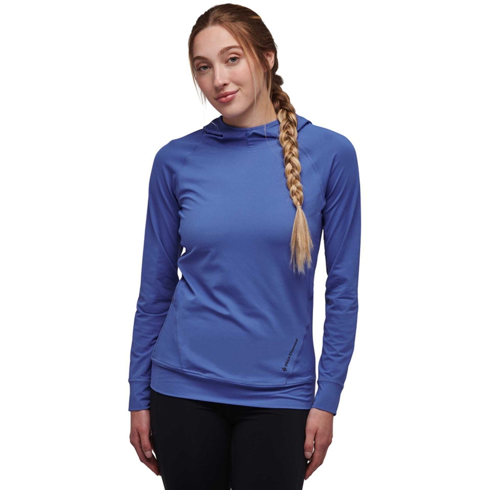 Black Diamond Alpenglow Hoody Women's Clean Blue AP752080-4063 fleeces en truien online bestellen bij Kathmandu Outdoor & Travel