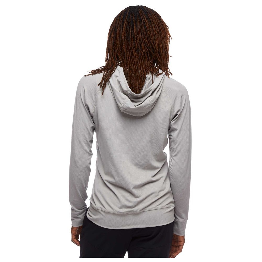 Black Diamond Alpenglow Hoody Women's Pewter AP752080-1016 shirts en tops online bestellen bij Kathmandu Outdoor & Travel