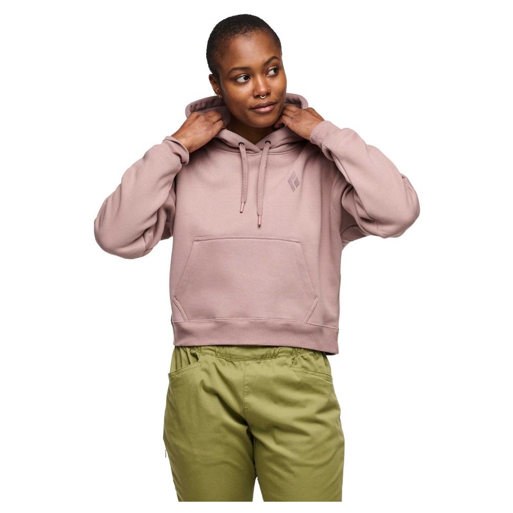 Black Diamond Crop Pullover Hoody Women's Pale Mauve AP752436-5019 fleeces en truien online bestellen bij Kathmandu Outdoor & Travel