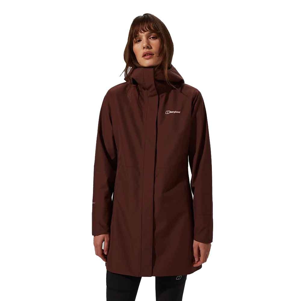 Berghaus Omeara Long Jacket Women's CEDAR BROWN 4-A001056-KV2 jassen online bestellen bij Kathmandu Outdoor & Travel
