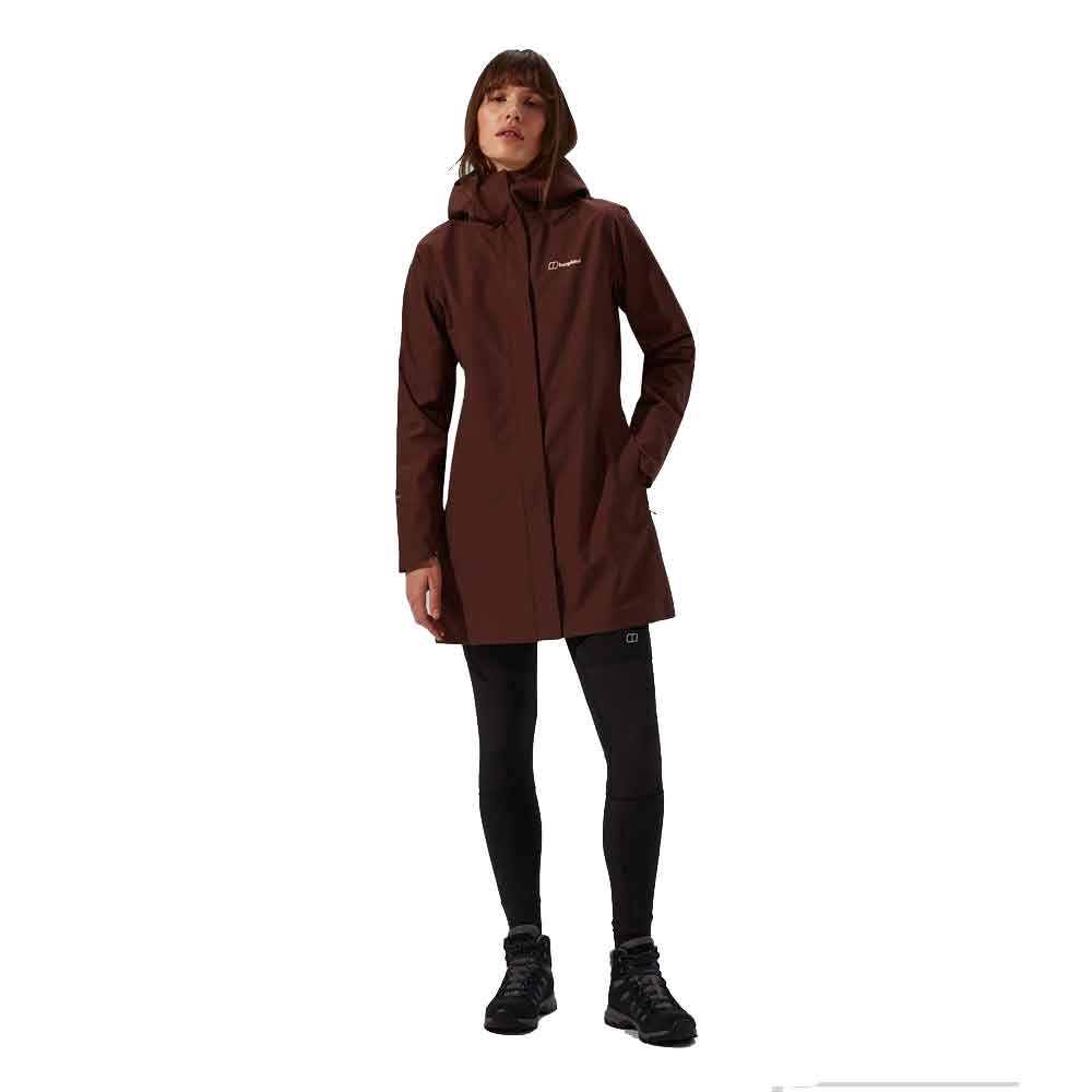 Berghaus Omeara Long Jacket Women's CEDAR BROWN 4-A001056-KV2 jassen online bestellen bij Kathmandu Outdoor & Travel