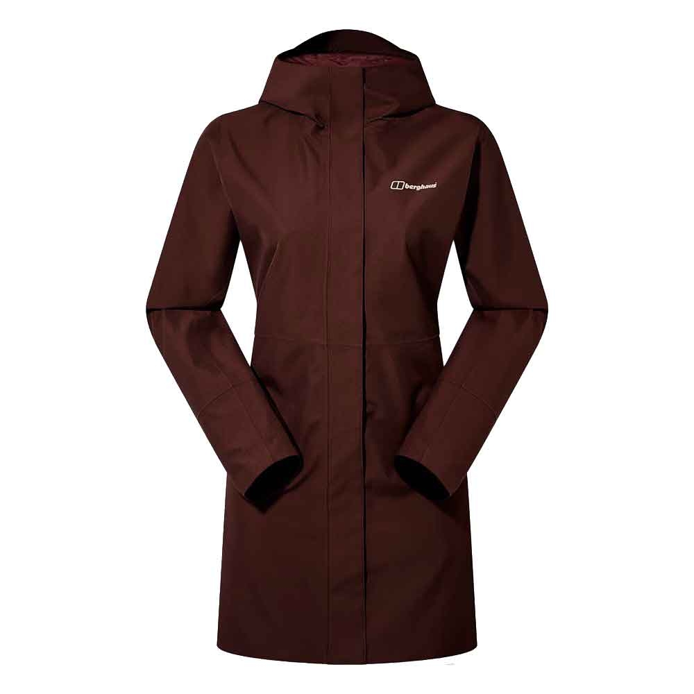 Berghaus Omeara Long Jacket Women's CEDAR BROWN 4-A001056-KV2 jassen online bestellen bij Kathmandu Outdoor & Travel