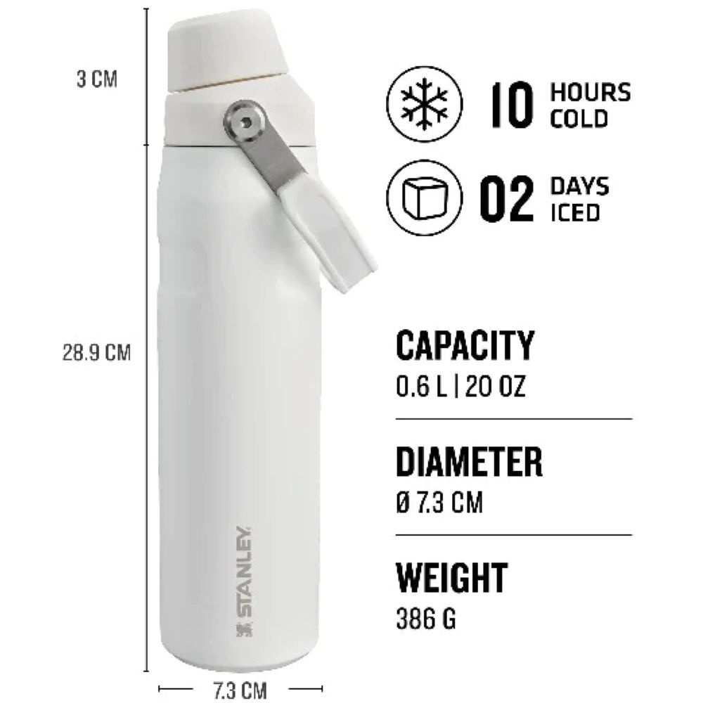 Stanley The Aerolight IceFlow Water Bottle Fast Flow 0,6L Frost  10-12515-002 drinkflessen en thermosflessen online bestellen bij Kathmandu Outdoor & Travel