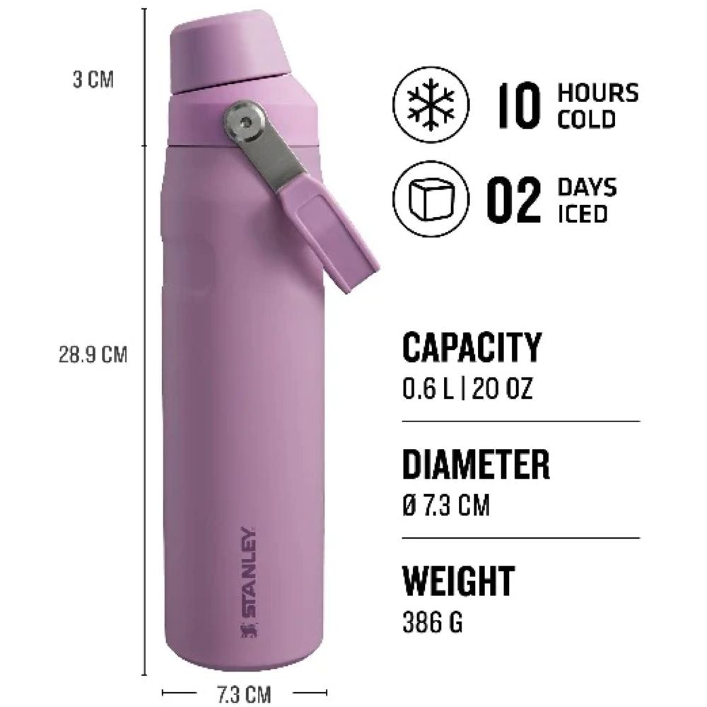 Stanley The Aerolight IceFlow Water Bottle Fast Flow 0,6L Lilac  10-12515-005 drinkflessen en thermosflessen online bestellen bij Kathmandu Outdoor & Travel