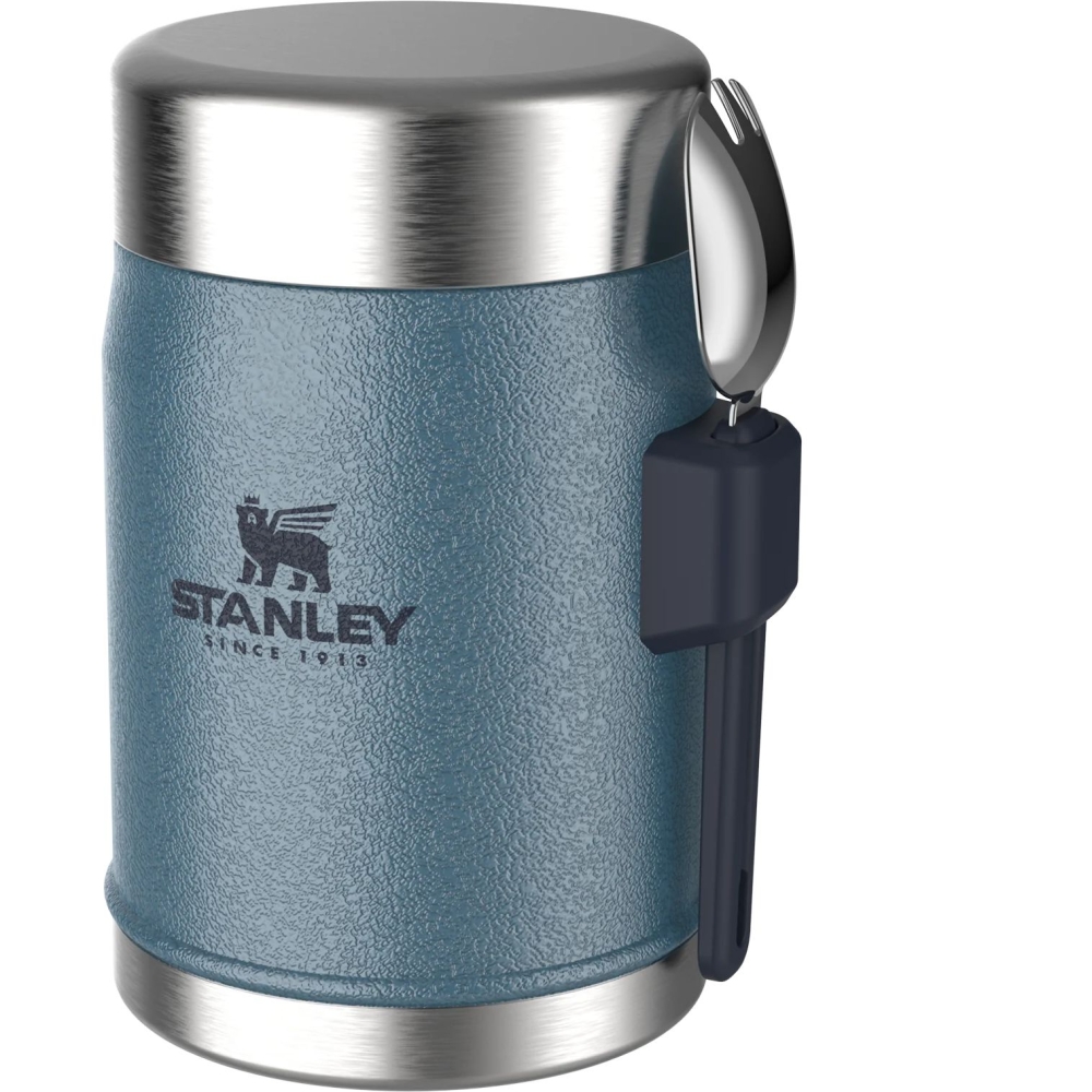 Stanley The Legendary Food Jar + Spork 0,4L  Hammertone Lake 10-09382-081 drinkflessen en thermosflessen online bestellen bij Kathmandu Outdoor & Travel