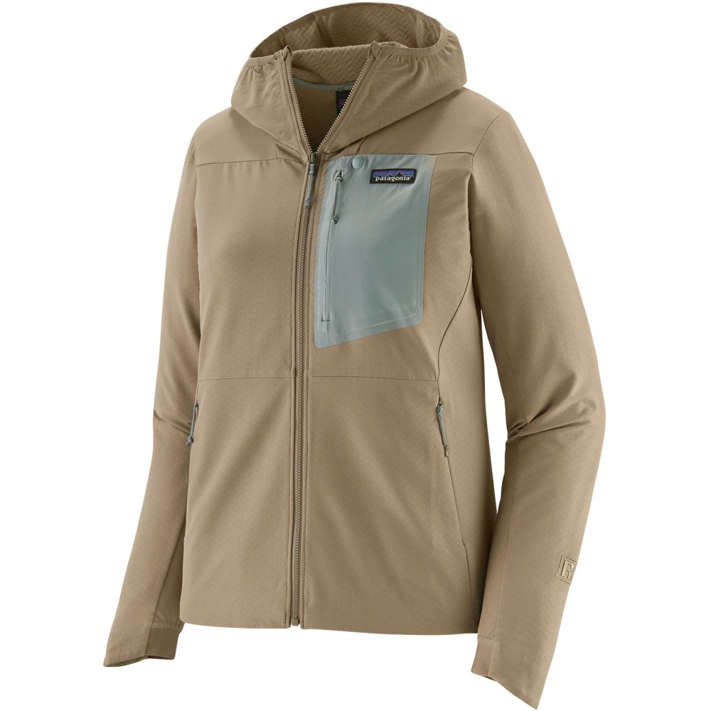 Patagonia R1 CrossStrata Hoody Women's Seabird Grey 85450-SBDY jassen online bestellen bij Kathmandu Outdoor & Travel
