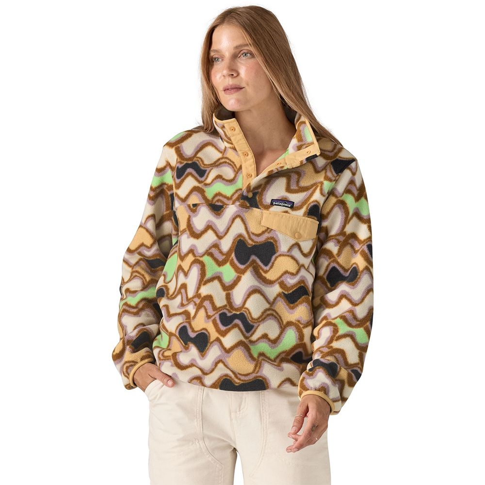Patagonia LW Synch Snap-T P/O Women's Small Currents: Natural 25455-SCNL fleeces en truien online bestellen bij Kathmandu Outdoor & Travel