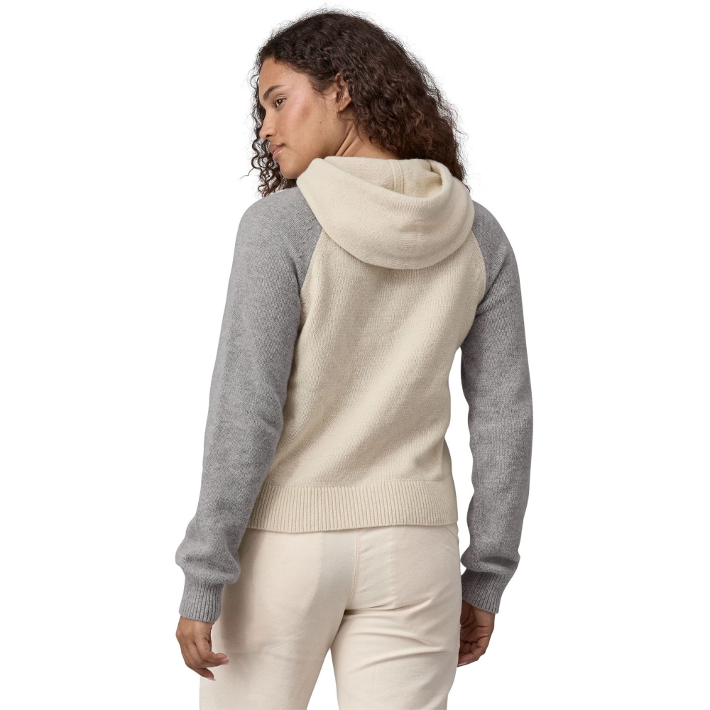 Patagonia Recycled Wool-Blend Hooded P/O Sweater Women's Dyno White 51095-DYWH fleeces en truien online bestellen bij Kathmandu Outdoor & Travel