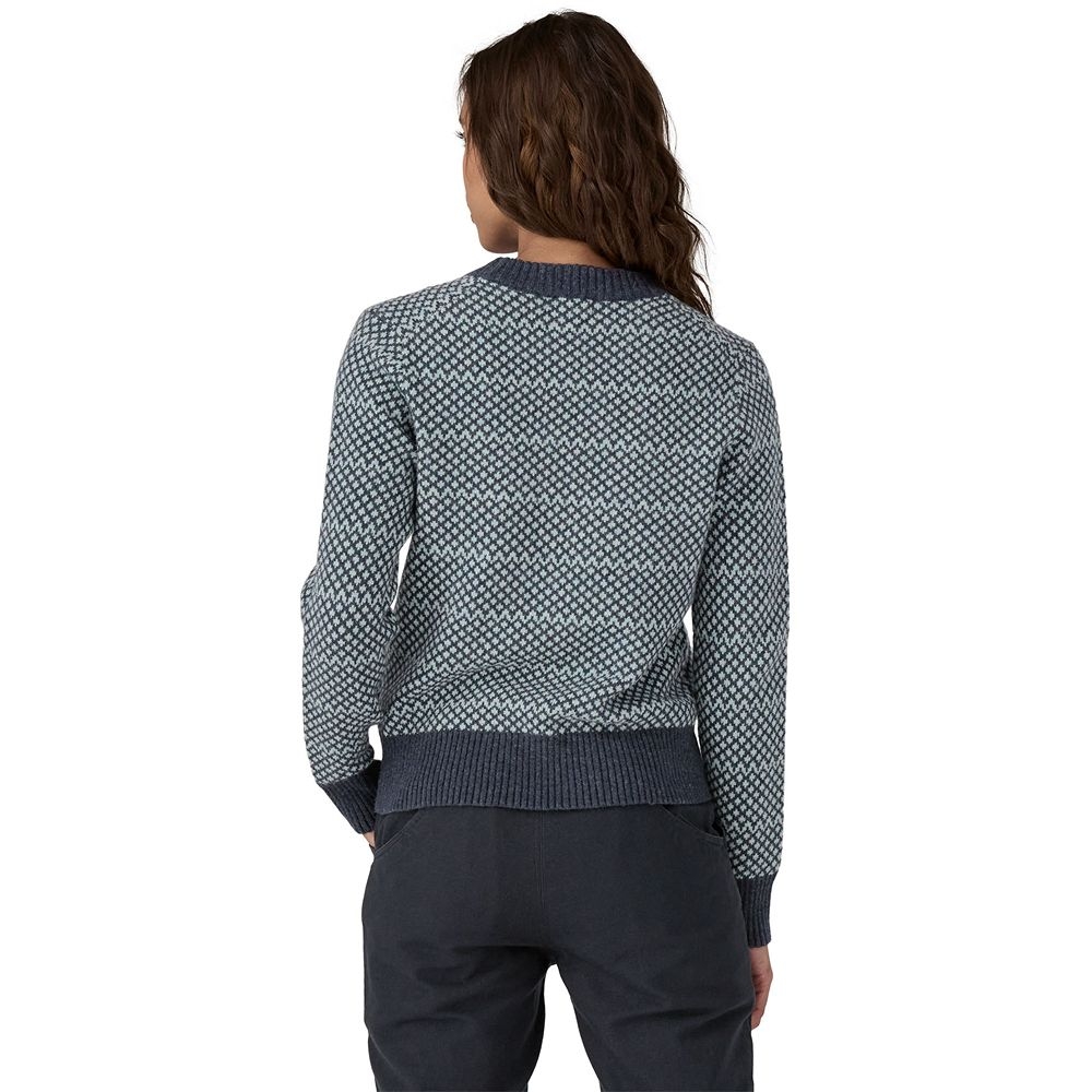 Patagonia Recycled Wool-Blend Crewneck Sweater Women's Snowdrift: Thermal Blue 51025-SDTL fleeces en truien online bestellen bij Kathmandu Outdoor & Travel