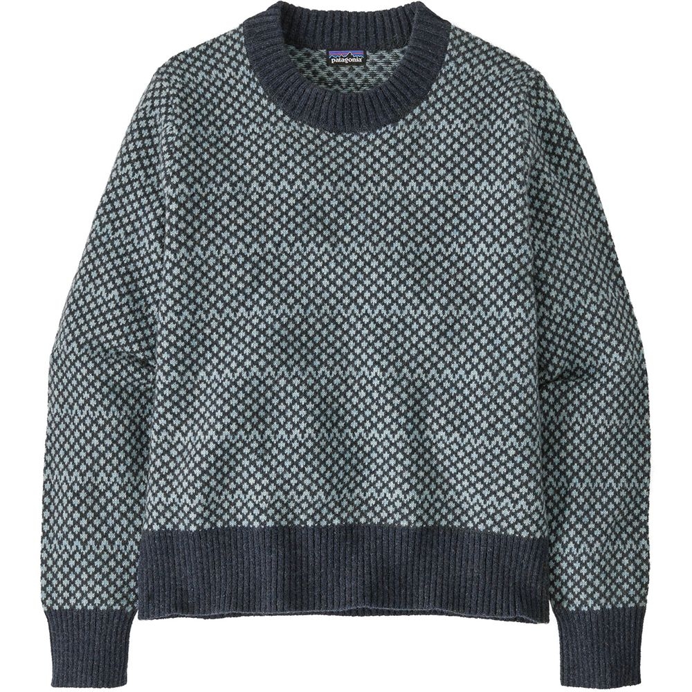 Patagonia Recycled Wool-Blend Crewneck Sweater Women's Snowdrift: Thermal Blue 51025-SDTL fleeces en truien online bestellen bij Kathmandu Outdoor & Travel