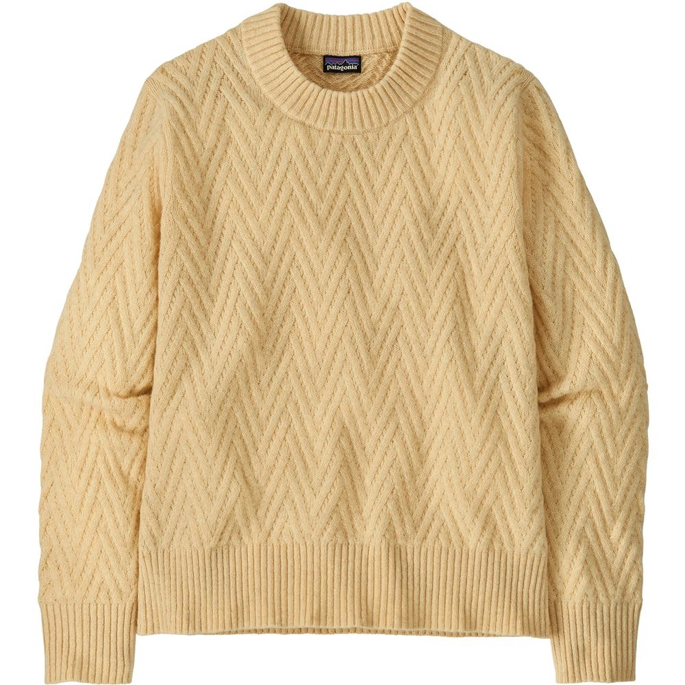 Patagonia Recycled Wool-Blend Crewneck Sweater Women's Chevron Cable: Natural 51025-CHNL fleeces en truien online bestellen bij Kathmandu Outdoor & Travel
