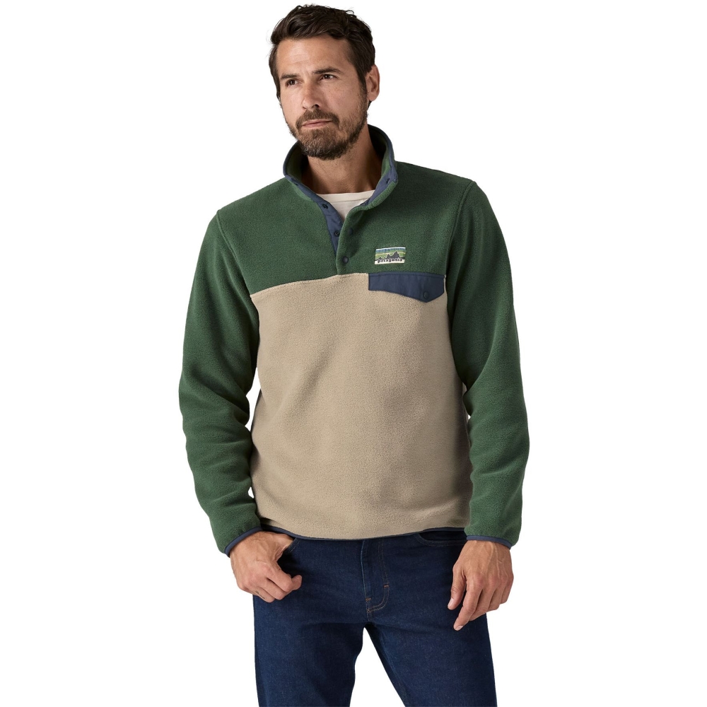 Patagonia LW Synch Snap-T P/O Seabird Grey 25551-SBDY fleeces en truien online bestellen bij Kathmandu Outdoor & Travel