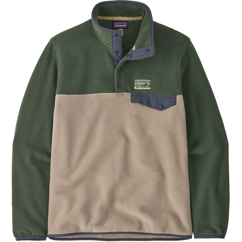 Patagonia LW Synch Snap-T P/O Seabird Grey 25551-SBDY fleeces en truien online bestellen bij Kathmandu Outdoor & Travel