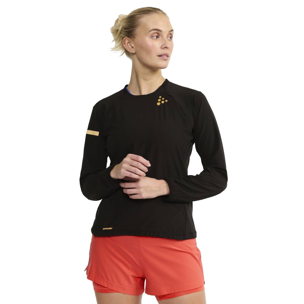 Craft Pro Hypervent LS Wind Top 2 Women's Black 1914594-999000 shirts en tops online bestellen bij Kathmandu Outdoor & Travel