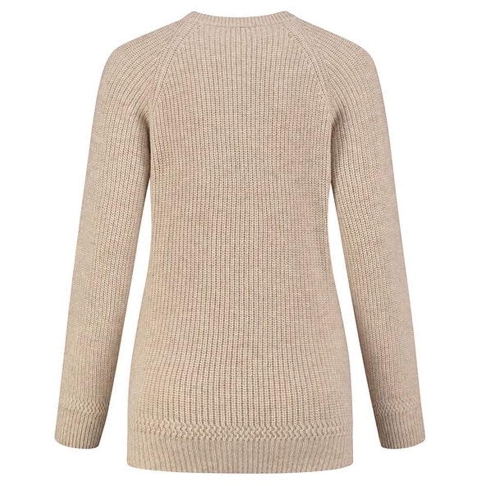 Blue Loop Originals Crewe Sweater Women's Light Beige W-SW004-21-B213 fleeces en truien online bestellen bij Kathmandu Outdoor & Travel