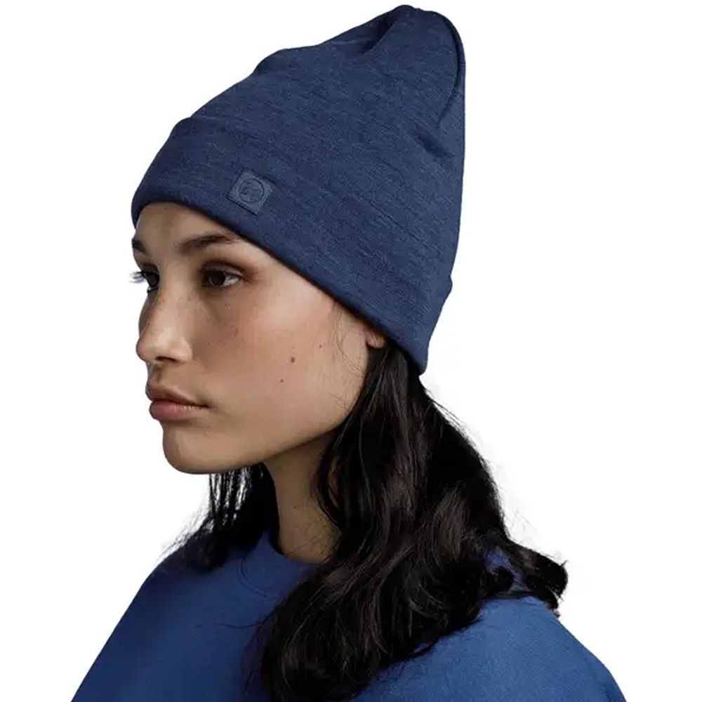 Buff BUFF© Merino Heavyweight Beanie Solid Night Blue 111170779-Solid Nigh kleding accessoires online bestellen bij Kathmandu Outdoor & Travel