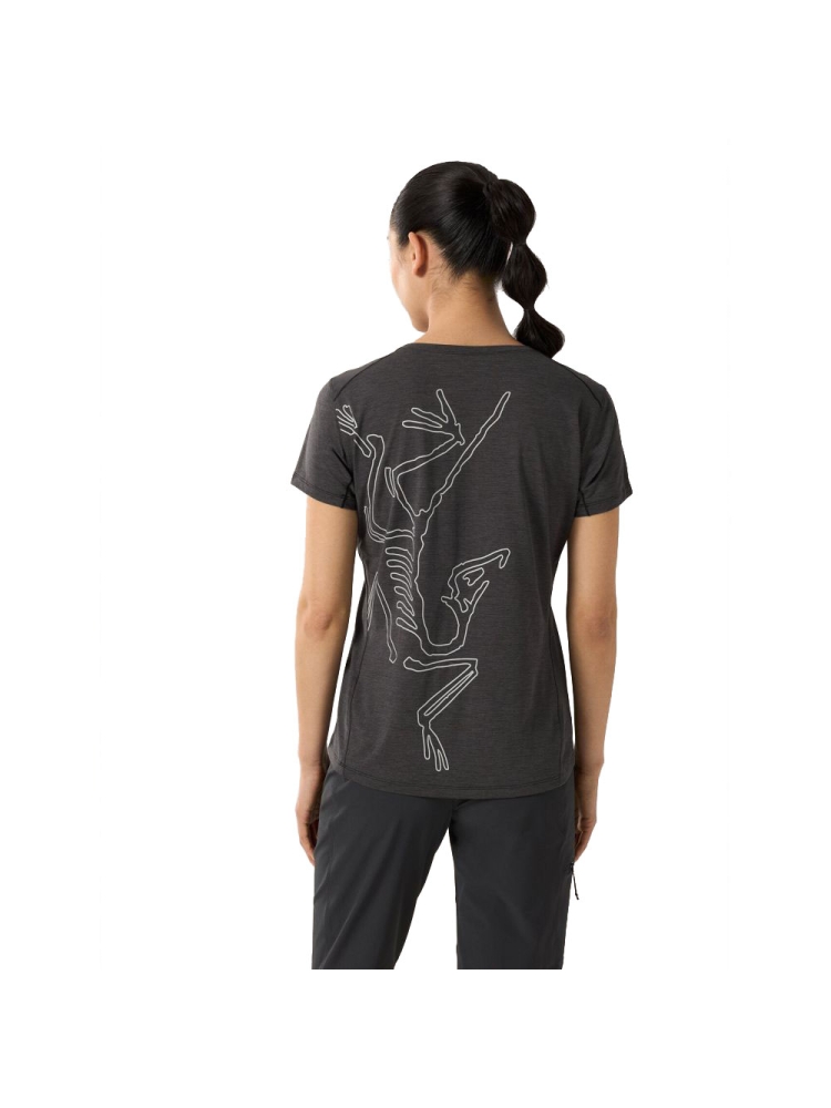 Arc'teryx Taema Arc'bird Crew SS Women's Black Heather 7694-Black Heather shirts en tops online bestellen bij Kathmandu Outdoor & Travel