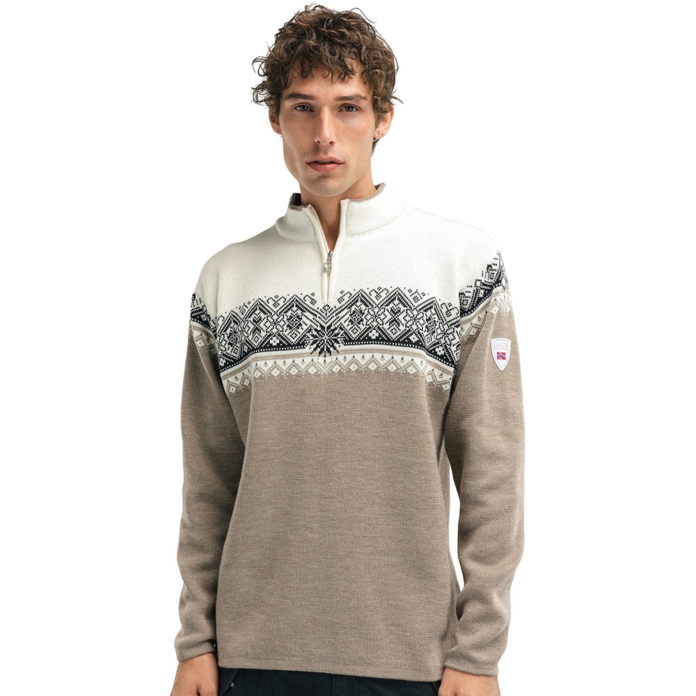 Dale Moritz Masc Sweater Mountainstone Sand 91391-P00 fleeces en truien online bestellen bij Kathmandu Outdoor & Travel