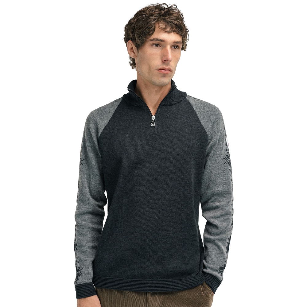 Dale Geilo Masc Sweater Darkcharcoal smoke 95041-E fleeces en truien online bestellen bij Kathmandu Outdoor & Travel
