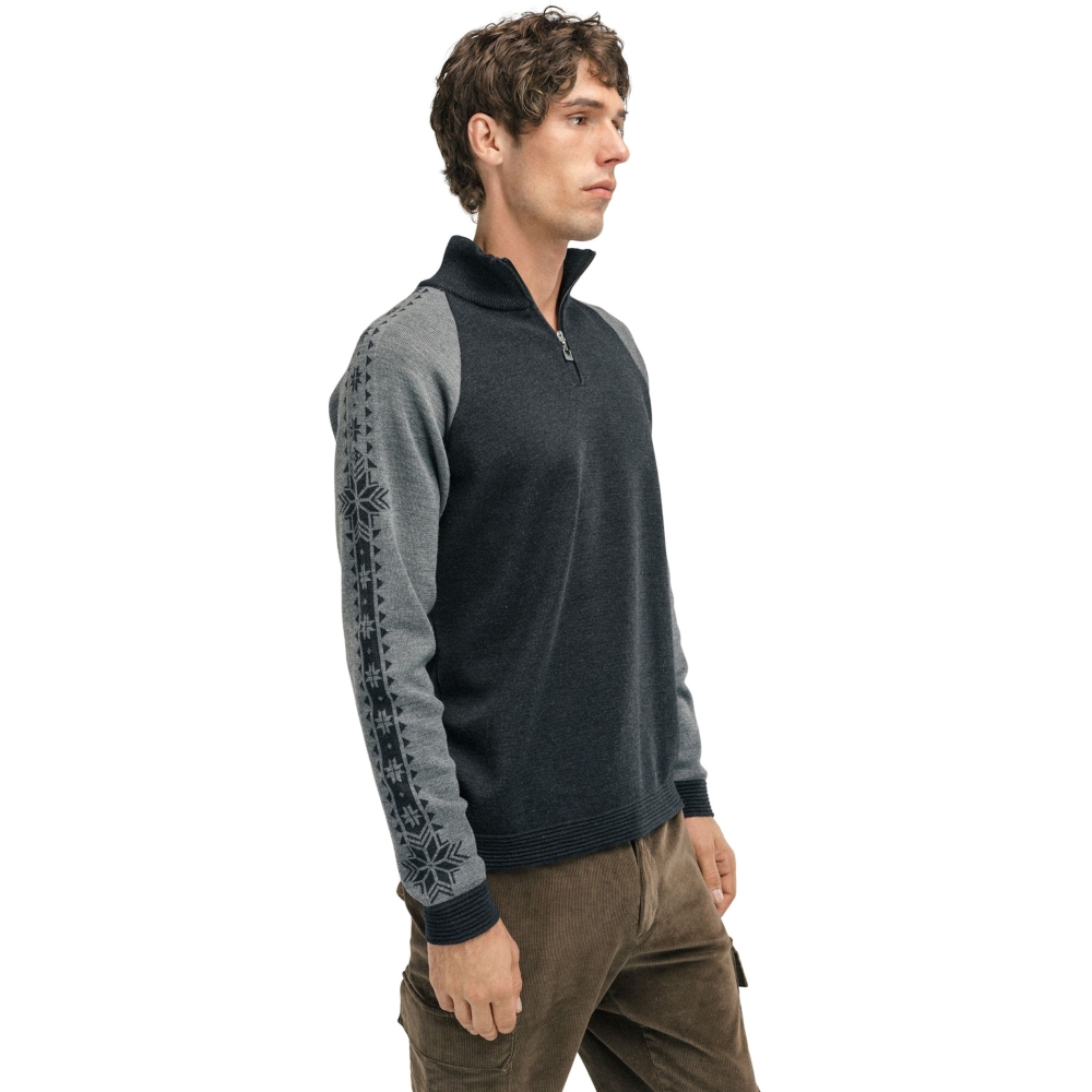 Dale Geilo Masc Sweater Darkcharcoal smoke 95041-E fleeces en truien online bestellen bij Kathmandu Outdoor & Travel