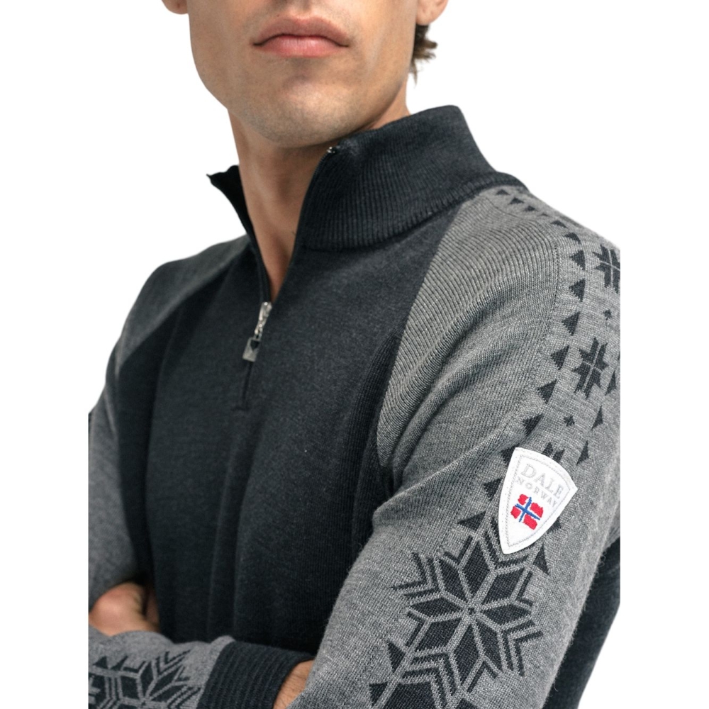 Dale Geilo Masc Sweater Darkcharcoal smoke 95041-E fleeces en truien online bestellen bij Kathmandu Outdoor & Travel