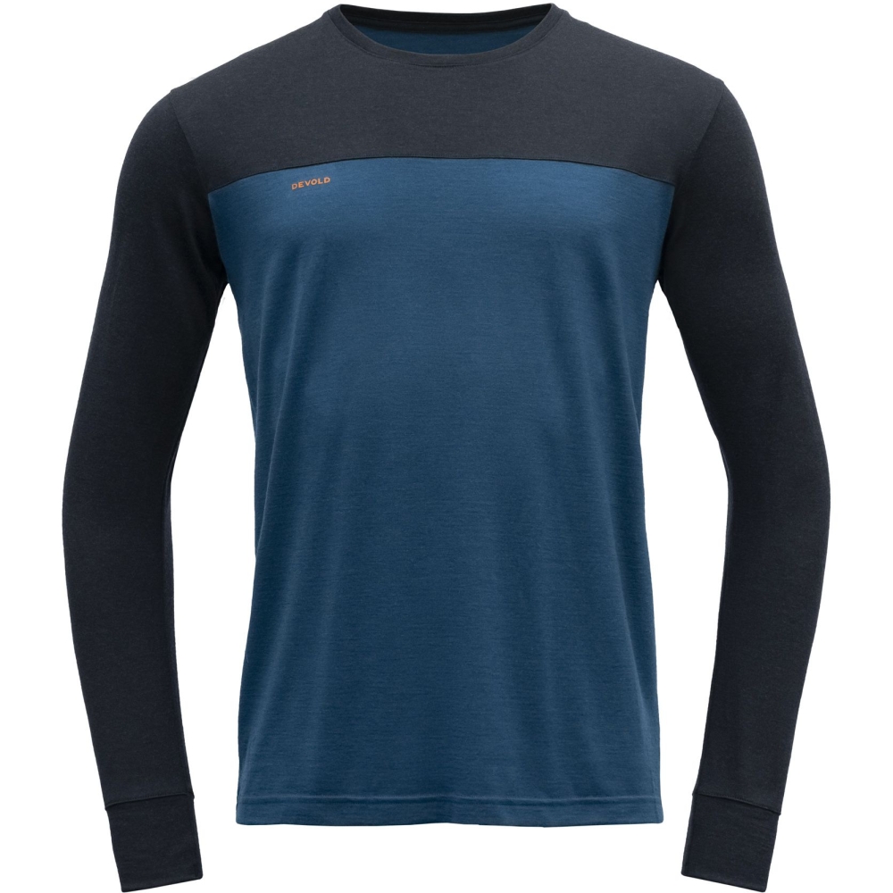 Devold Norang Merino 150 Shirt Brick Melange/ Night GO 180 224 B-284C onderkleding/thermokleding online bestellen bij Kathmandu Outdoor & Travel