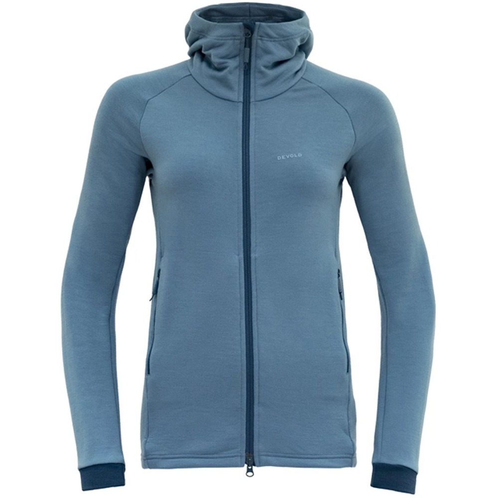 Devold Nibba Merino Jkt Hood Women's Moon GO 264 470 C-313A fleeces en truien online bestellen bij Kathmandu Outdoor & Travel
