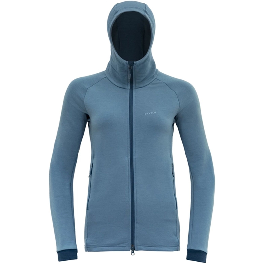 Devold Nibba Merino Jkt Hood Women's Moon GO 264 470 C-313A fleeces en truien online bestellen bij Kathmandu Outdoor & Travel