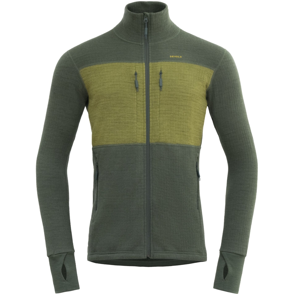 Devold Egga Grid Merino Jkt Forest/Green GO 206 450 A-421B fleeces en truien online bestellen bij Kathmandu Outdoor & Travel