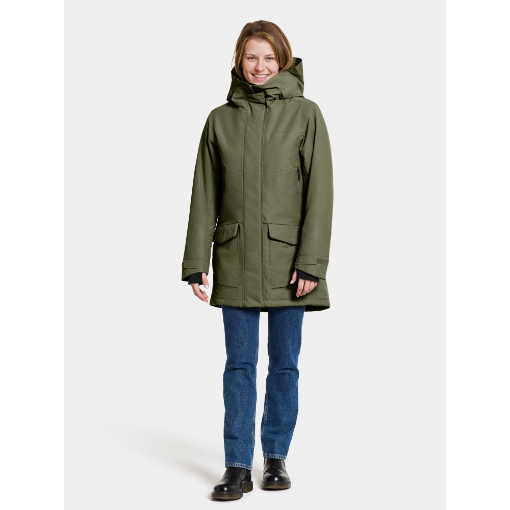 Didriksons Frida Parka 7 Women's Deep Green 505777-300 jassen online bestellen bij Kathmandu Outdoor & Travel