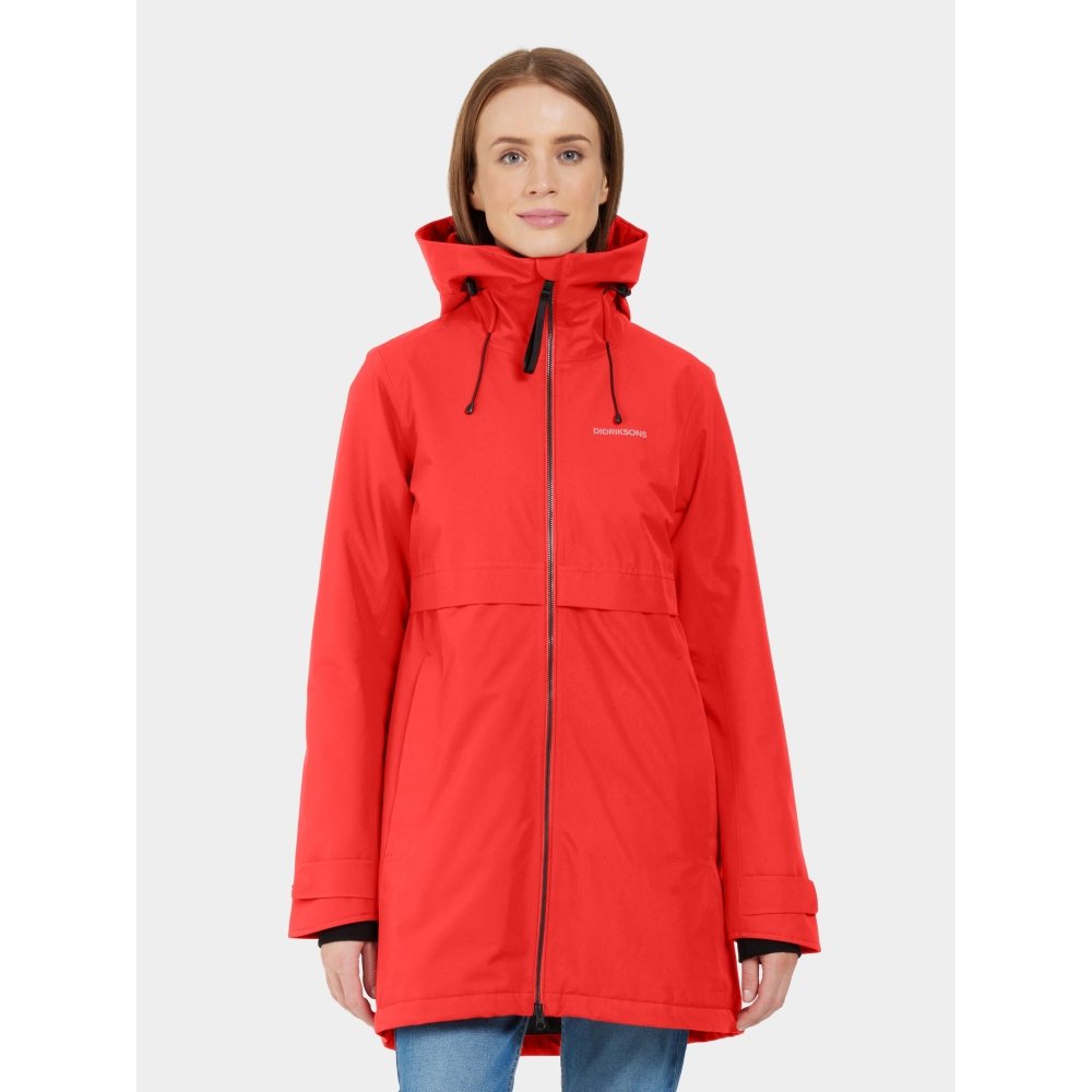 Didriksons Helle Parka 5 Women's Pomme Red 504301-463 jassen online bestellen bij Kathmandu Outdoor & Travel