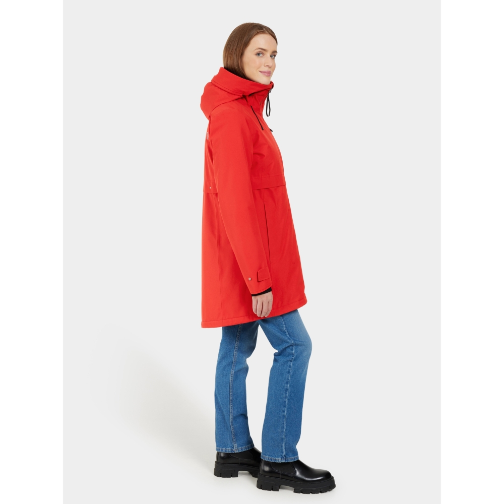 Didriksons Helle Parka 5 Women's Pomme Red 504301-463 jassen online bestellen bij Kathmandu Outdoor & Travel