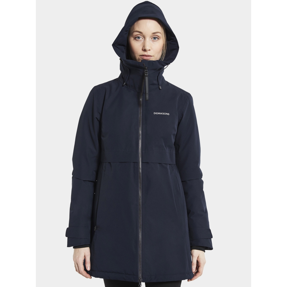 Didriksons Helle Parka 5 Women's Dark Night Blue 504301-999 jassen online bestellen bij Kathmandu Outdoor & Travel