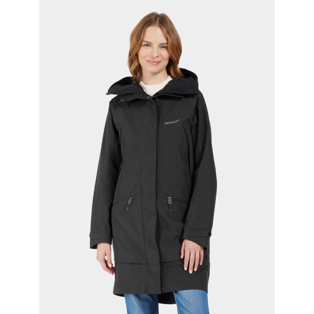 Didriksons Ilma Parka 8 Women's Black 505776-060 jassen online bestellen bij Kathmandu Outdoor & Travel