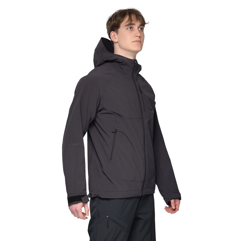 Bergans Vaagaa Softshell Jacket Hood Black 3362-91 jassen online bestellen bij Kathmandu Outdoor & Travel