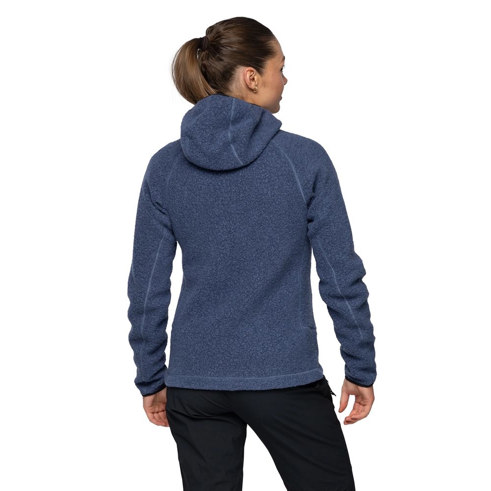 Bergans Vaagaa Merino Terry Midlayer Hoodie Women's Granite Blue 3393-24412 fleeces en truien online bestellen bij Kathmandu Outdoor & Travel