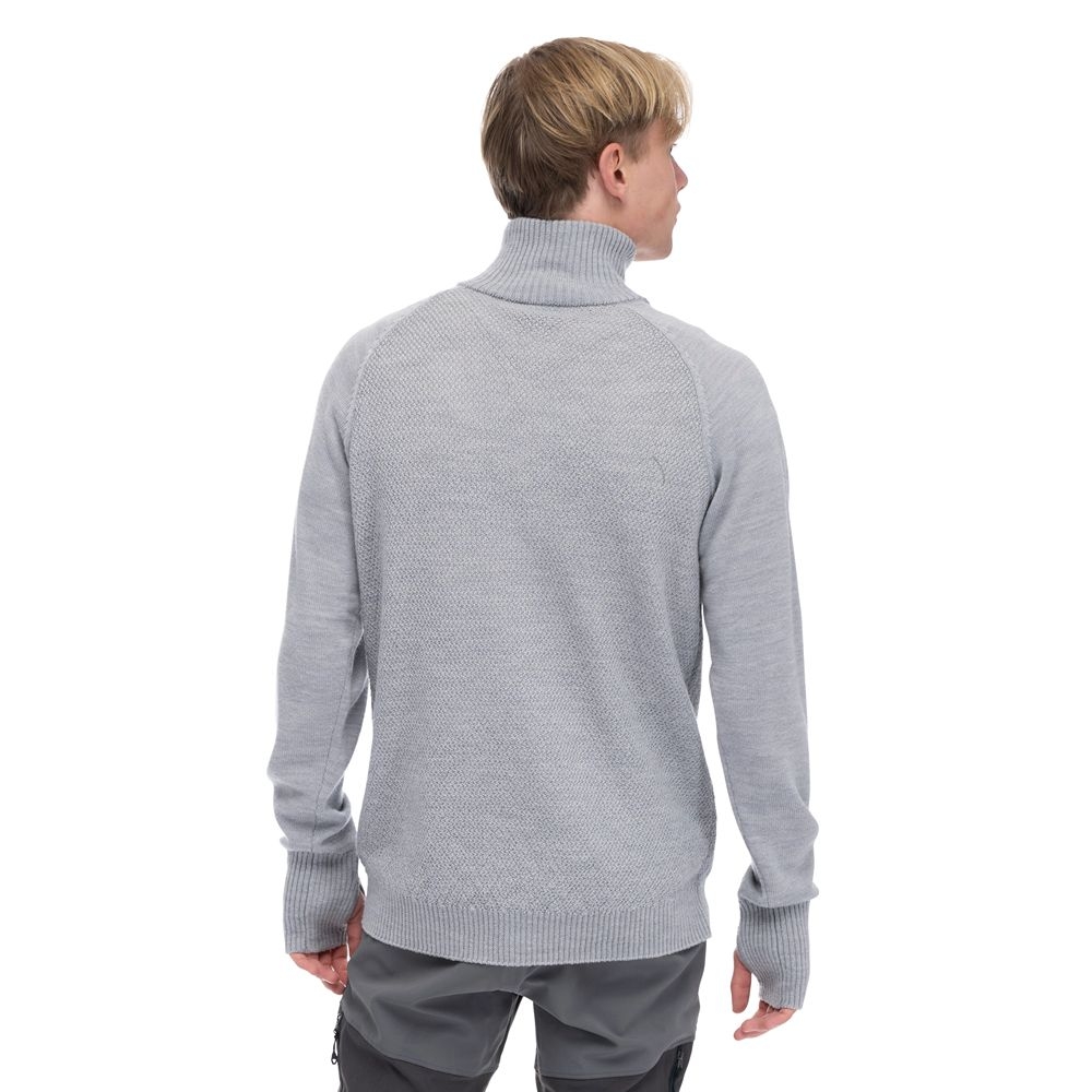 Bergans Ulriken Light Merino Jumper Magnesium Grey 3129-21852 fleeces en truien online bestellen bij Kathmandu Outdoor & Travel
