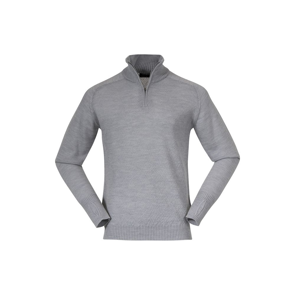 Bergans Ulriken Light Merino Jumper Magnesium Grey 3129-21852 fleeces en truien online bestellen bij Kathmandu Outdoor & Travel