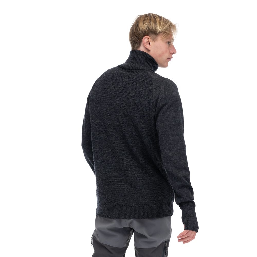 Bergans Ulriken Light Merino Jumper Dark Shadow Grey 3129-24616 fleeces en truien online bestellen bij Kathmandu Outdoor & Travel
