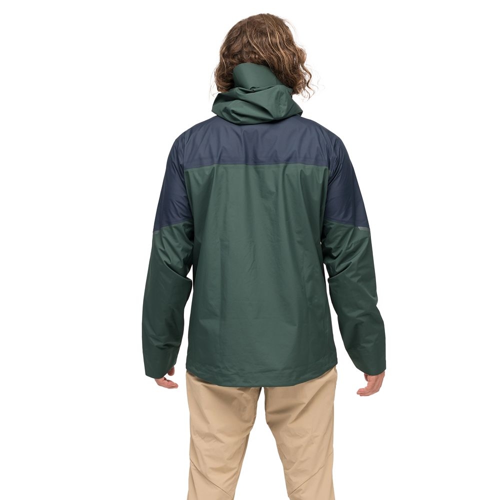 Bergans Rabot Light 3L Shell Jacket Duke Green/Navy Blue 3201-25544 jassen online bestellen bij Kathmandu Outdoor & Travel