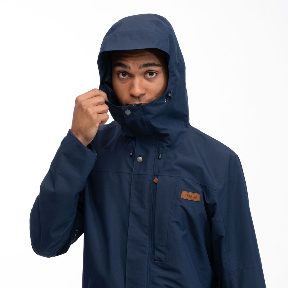 Bergans Nordmarka 2L Shell Jacket Navy Blue 3070-557 jassen online bestellen bij Kathmandu Outdoor & Travel