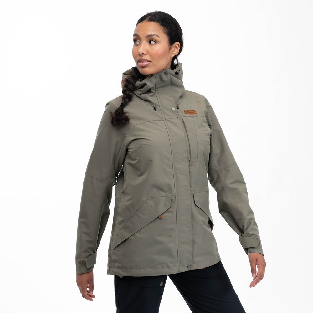 Bergans Nordmarka 2L Shell Jacket Women's Green Mud 3072-12731 jassen online bestellen bij Kathmandu Outdoor & Travel